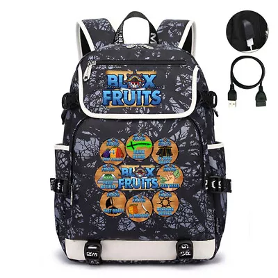 Game Blox Fruits Nylon Backpack Rucksack Teens School Bags Shoulder Travel Bags • $65.66