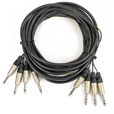 Canare 4 Channel TS Male To TRS Male Conversion Snake Cable -25' • $125