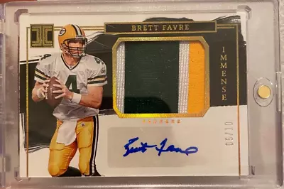 2023 Panini Impeccable Immense Brett Favre Patch Auto GOLD 5/10 Packers RARE 🔥 • $51