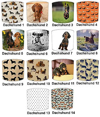 Dachshund Dog Puppy Lampshades To Match Cushions Bed Wallpaper Curtains Duvet • $36.64