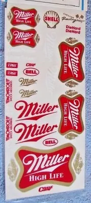 Miller High Life Stickers By Checkered Flag Racing Great For Model Race Cars New • $9.99