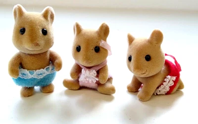 £15 • Buy Vintage Sylvanian Families  Meadows Mice Triplets Figures 