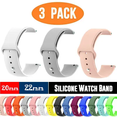 3-PACK Sport Silicone Band Strap Fit Samsung Galaxy Watch 41 45mm 42 20 22mm  • $12.34