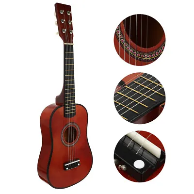 Mini Acoustic Guitar 23  Basswood With Picks 6 Strings Portable Gift For Kids • $28.88