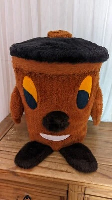 £34.99 • Buy Large Vintage Faux Fur Dusty Bin Laundry Basket Toy Box, Retro 70s, 80s Washable