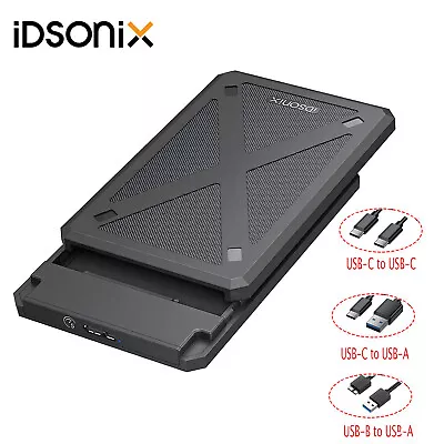 IDSONIX 2.5 Inch External Hard Drive Case Enclosure Caddy HDD SSD USB 3.0 Black • £5.99