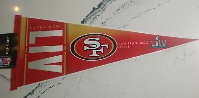 NFL San Francisco 49ers Super Bowl LIV Team Logo Football Pennant • $14