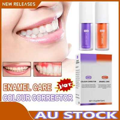 $8.99 • Buy V34 Colour Corrector Teeth Teeth Whitening Cleansing Toothpaste Gel Oral Hygiene