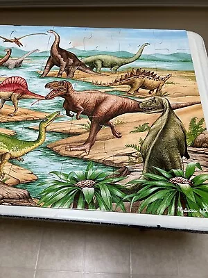 Melissa & Doug's Dinosaurs Floor Puzzle: 48pcs 2x3ft • $14