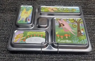PlanetBox Rover Classic Stainless Steel Lunch Box 5 Compartments Fairies Magnets • $12.99
