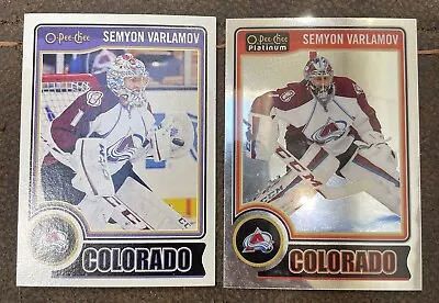 2014-15 O-Pee-Chee #426  & OPC Platinum #106 Semyon Varlamov Hockey Cards! • $0.99