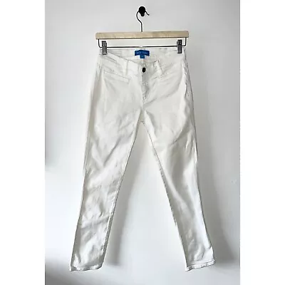 MIH Jeans Paris Mid Rise Cropped Slim Leg White W 27  L 38  Inside Leg 29  • $14.80