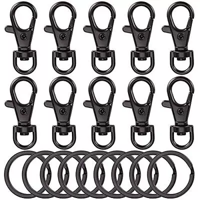 20pcs Swivel Snap Hooks With Key Rings Metal Swivel Lobster Claw Clasps Lanya • $11.99