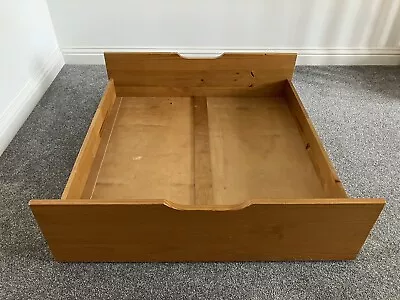 Antique Pine Under Bed Storage Drawer On Wheels - Good Quality Good Condition • £24.99
