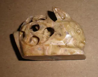 Hand Carved Rabbit Hare Baby Inside Soapstone Marble • $7.99