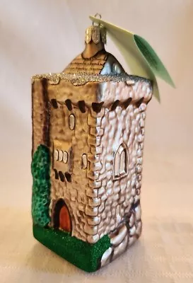 Ballybunion Irish Castle Themed Glass Ornament - Made In Poland - 4.5 H - NOS • $24.99