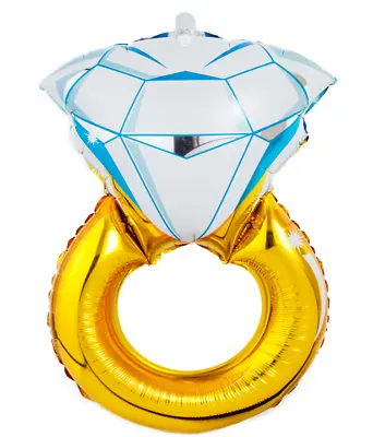 $4.95 • Buy Giant Diamond Ring Balloon Bachelorette Foil Helium Balloon 54 X 84cm 1pc/bag