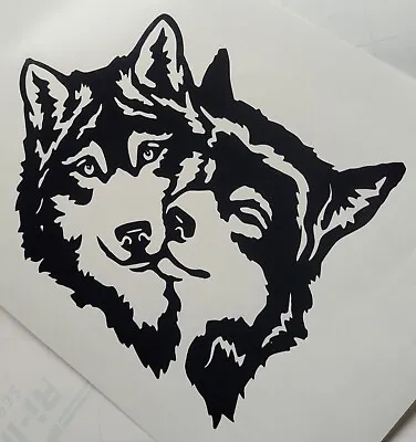 £3.50 • Buy 1x Wolf Love Pair Dog Vinyl Sticker Car Decal Bumper Camper Window Craft 6x6inch