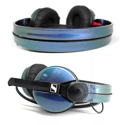 $245.20 • Buy Custom Cans Blue Green Flip Sennheiser HD25 DJ Headphones With 2yr Warranty