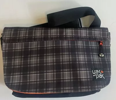 Yak Pak Messenger Bag Crossbody Multi Plaid Checkered Adjustable Commuter Pack • $27.89