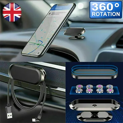 Magnetic Car Mobile Phone Holder Dashboard Mount Metal Plates 360 Rotating • £4.95
