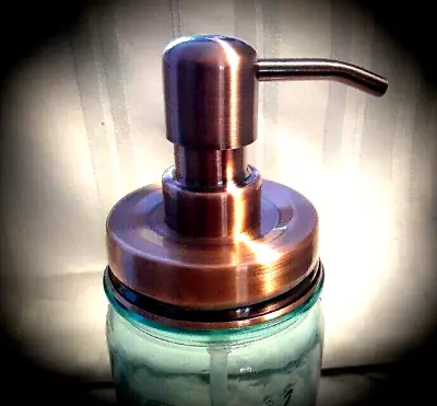 COPPER Soap Dispenser Kit - Mason Jar ~ High Quality ~ Stainless Steel Pump • $9.99