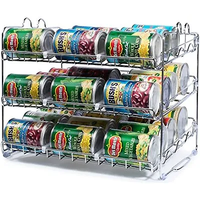 $18.61 • Buy Stackable Can Rack Organizer, Storage For 36 Cans - Great For The Pantry Shelf,