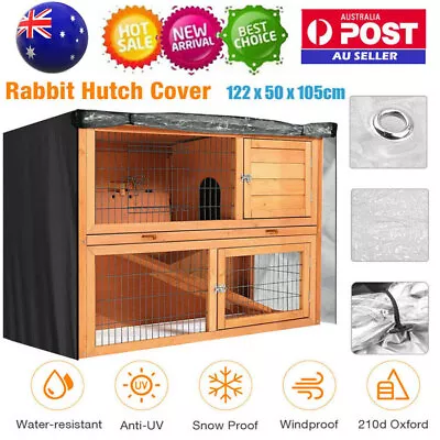 4FT Rabbit Hutch Cover Waterproof Large Double Garden Pet Bunny Cage Covers AU • $44.79