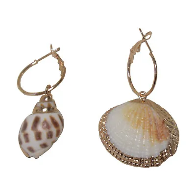 Earrings Sea Shell  Dangle Drop Ocean Sea Shell Nautical Beach Mermaid Jewelry • $6.98