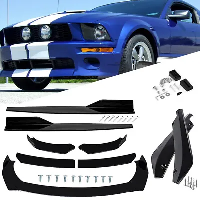 For 05-09 Ford Mustang GT Front BumperLip Spoiler Splitte+Side Skirt+Rear Lip • $56.99