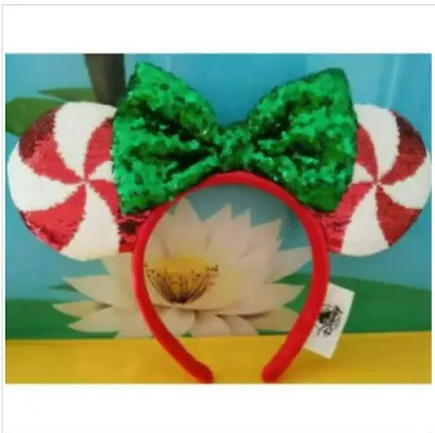 New Disney Parks Mickey Minnie Mouse Lollipop Candy Cane Cutie Ears Headband • $3.99