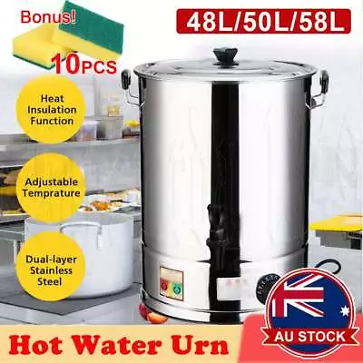 48L 50L 58L Electric Hot Water Urn Stainless Steel Concealed Element Boiler • $115.85