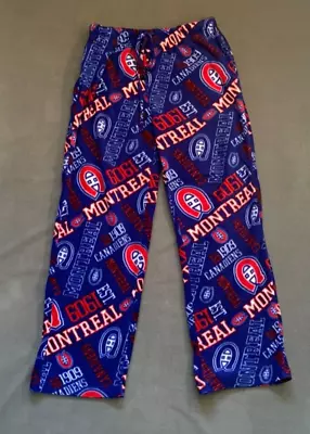 NHL Montreal Canadien Habs Fleece Pajama Pants Adult Size Medium • $14.71