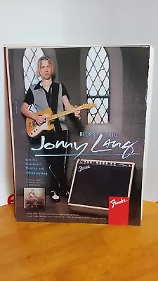 Johnny Lang Fender Guitar Vibro King Amp Guitar  Print Ad 11 X 8.5 001197 • $9.95