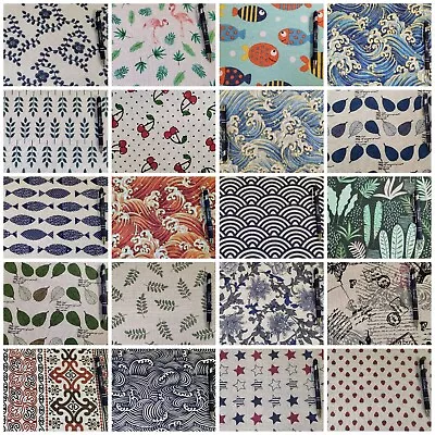 Canvas Prints 150cm Plus Wide Bag Making Fabric Craft Dress Fabric. • £0.99