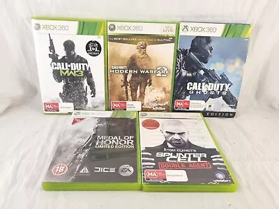 XBOX 360 Shooting & Action Games Bundle Call Of Duty MEDAL OF HONOR Tom Clancy's • $30