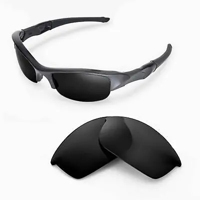 New Walleva Polarized Black Replacement Lenses For Oakley Flak Jacket Sunglasses • $9