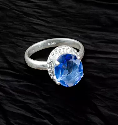 Tanzanite Gemstone 925 Silver Ring Handmade Jewelry Ring • $11.95