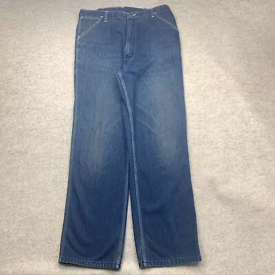 Vintage Roebucks Jeans 36x33 Blue Pants Sears WearTuff Carpenter Painter Baggy • $34