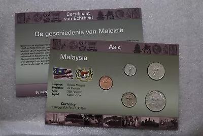 🧭 🇲🇾 Malaysia Sealed Coin Set With Coa B63 #116 • $21.92