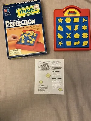 Vintage 1990 MB Travel Perfection Timed Puzzle Game W/ Box & All Pieces Works • $15