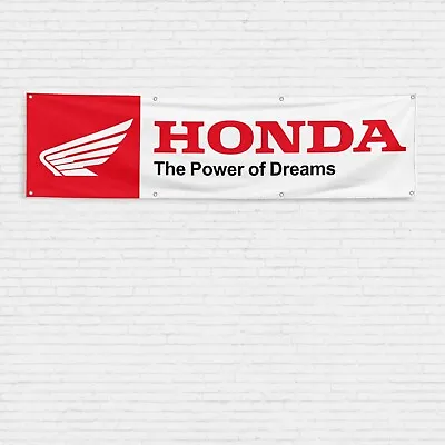 For Honda Motorcycle Enthusiast 2x8 Ft Flag The Power Of Dreams HRC Show Banner • $17.99