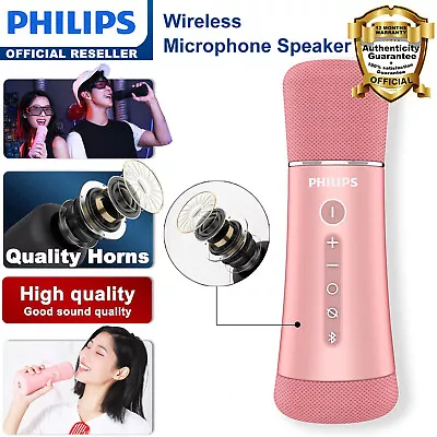 Philips Karaoke Microphone Wireless Bluetooth Speaker Handheld USB-C (Asia Ver) • $99