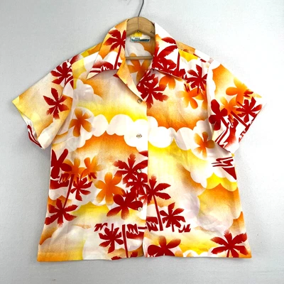 $23.99 • Buy PENNYS HAWAII Vintage 60's Hawaiian Shirt Womens Size 18 XL Big Collar Aloha
