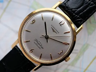Longines Vintage Flagship Mens 18ct Gold Watch 1961 • £1995