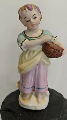 Vintage MARURI JAPAN Figurine Peasant Girl With Basket 5  • $10