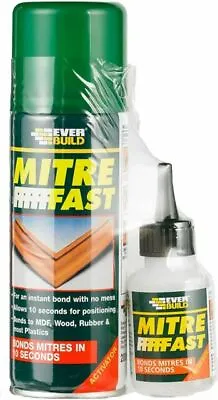 Mitre Fast Superglue Bonding Kit Joint Super Glue 50g + Activator 200ml • £8.49