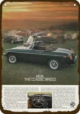 1980 MGB MG Convertible Car Vintage-Look-Edge DECORATIVE REPLICA METAL SIGN • $24.99