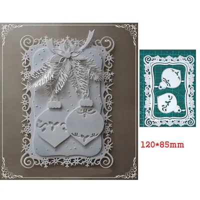 Metal Cutting Dies Lace Frame Christmas Stencil Scrapbooking Embossing Template • £4.01
