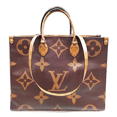 Louis Vuitton LV Tote Bag M44576 On The Go GM Brown Monogram Giant 3302655 • $520